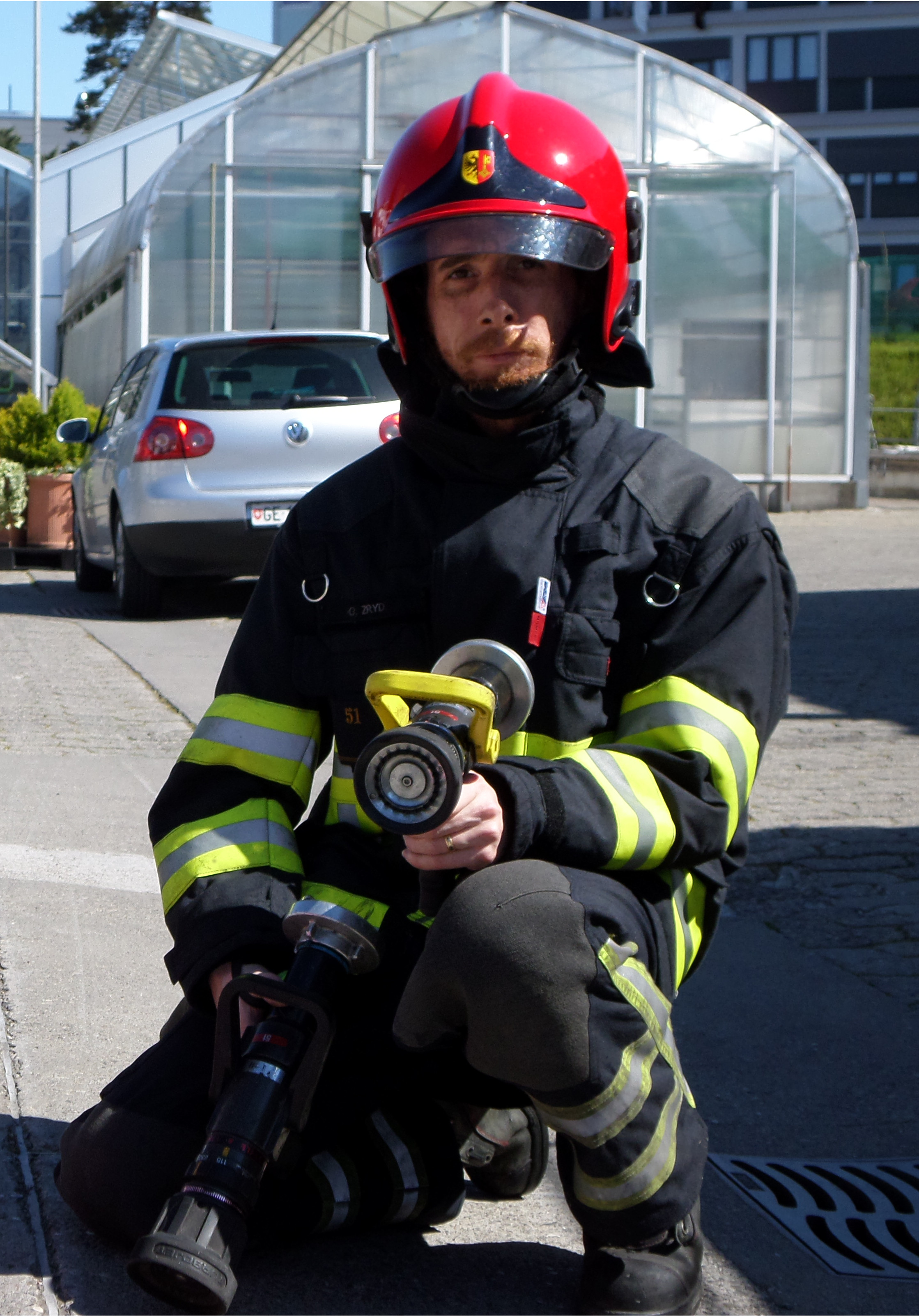 porteur bébé pompier